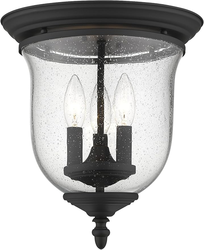 Livex Lighting 5024-04 Legacy 3-Light Ceiling Mount, Black