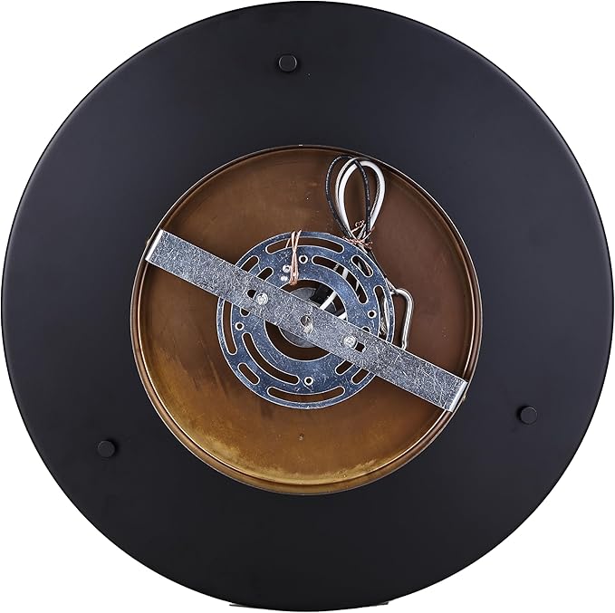 Canarm Jenner 3-Light Semi-Flush Mount Ceiling Light, 15-Inch Matte Black and Gold Finish with Ribbed Glass, Contemporary Lighting for Living Room, Bedroom or Dining Room