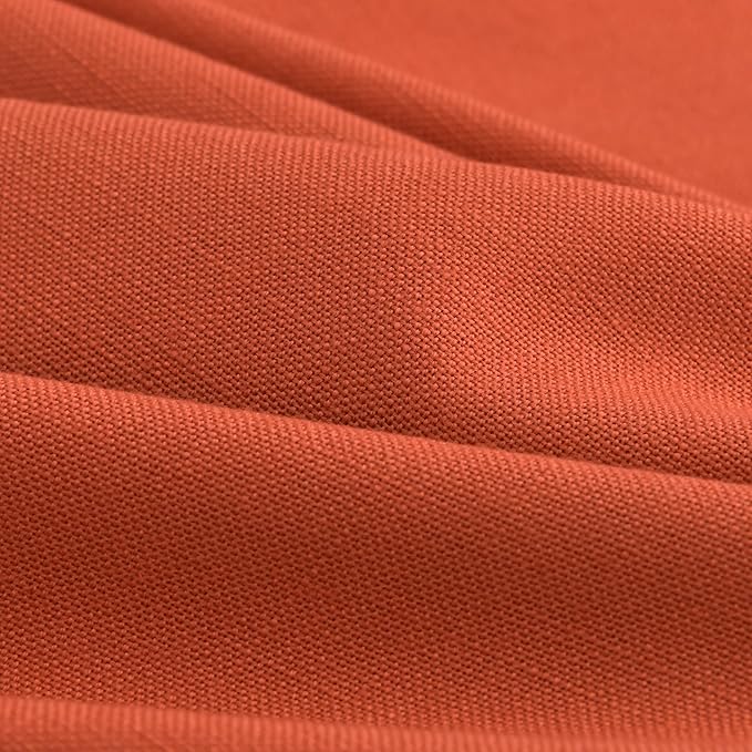 Nanspring Bright Orange Linen Blend Light Filtering Back Tab Curtains 108 Inches Long, Semi Sheer Privacy Drapes for Living Room & Bedroom, 52x108 inch, 2 Panels