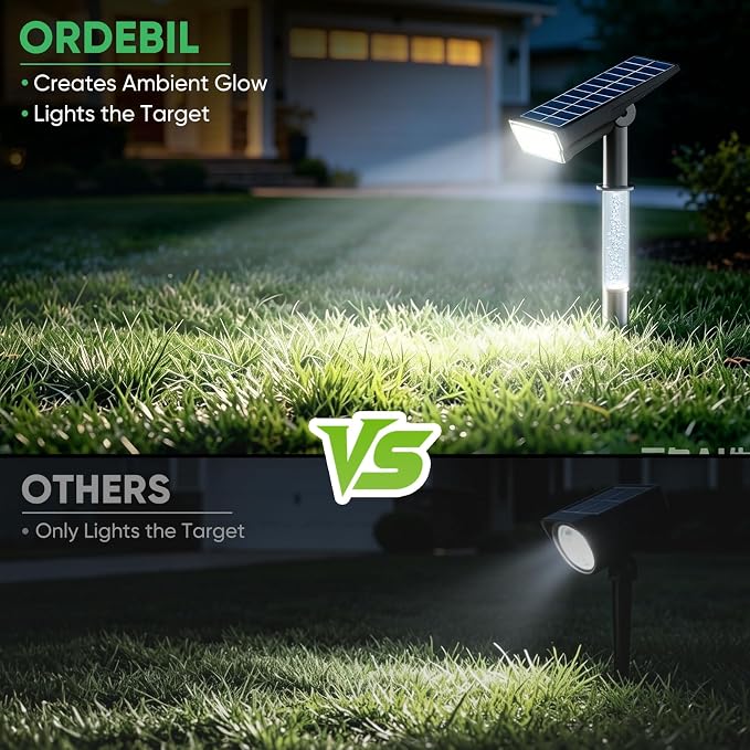 Solar Lights Outdoor Waterproof, 76-LED Super Bright Solar Flood Lights Outdoor, Dusk to Dawn Solar Spot Lights for Landscape Lighting Pathway Garden Flag Pole- Cool White, 4 Pack