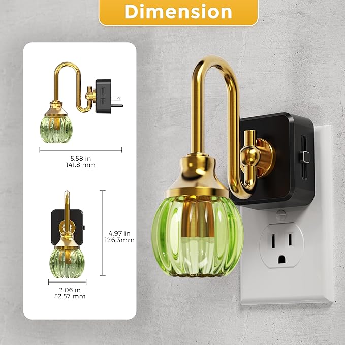 L LOHAS LED Night Lights Plug into Wall, 3000K Soft White LED, Flower Night Lights with Dusk to Dawn Sensor, 0-100lm Adjustable Brightness, for Hallway Bedroom Stairway
