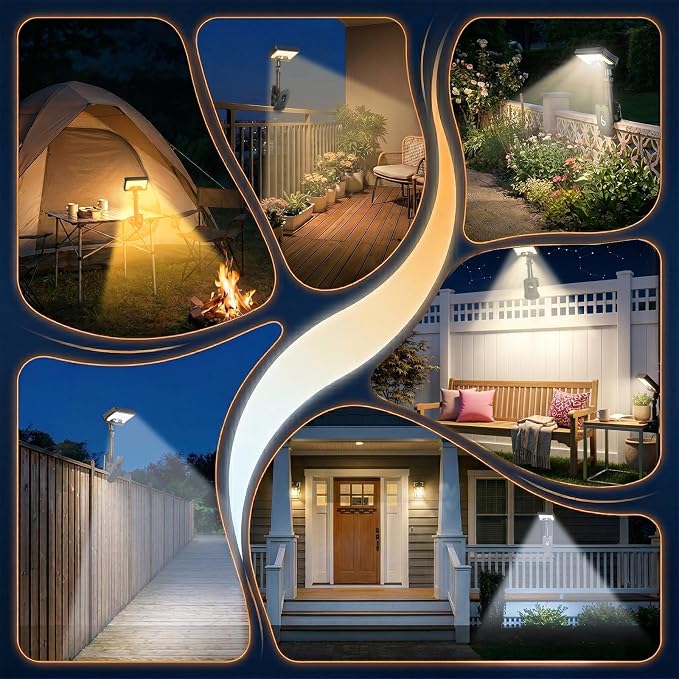 Clip On Solar Lights Outdoor with Motion Sensor, 3 Modes Solar Fence Lights with 3CCT, Adjustable Angle, USB Solar Powered, IP65 Waterproof Motion Sensor Outdoor Lights for Yard, Deck, Gutter(Black)