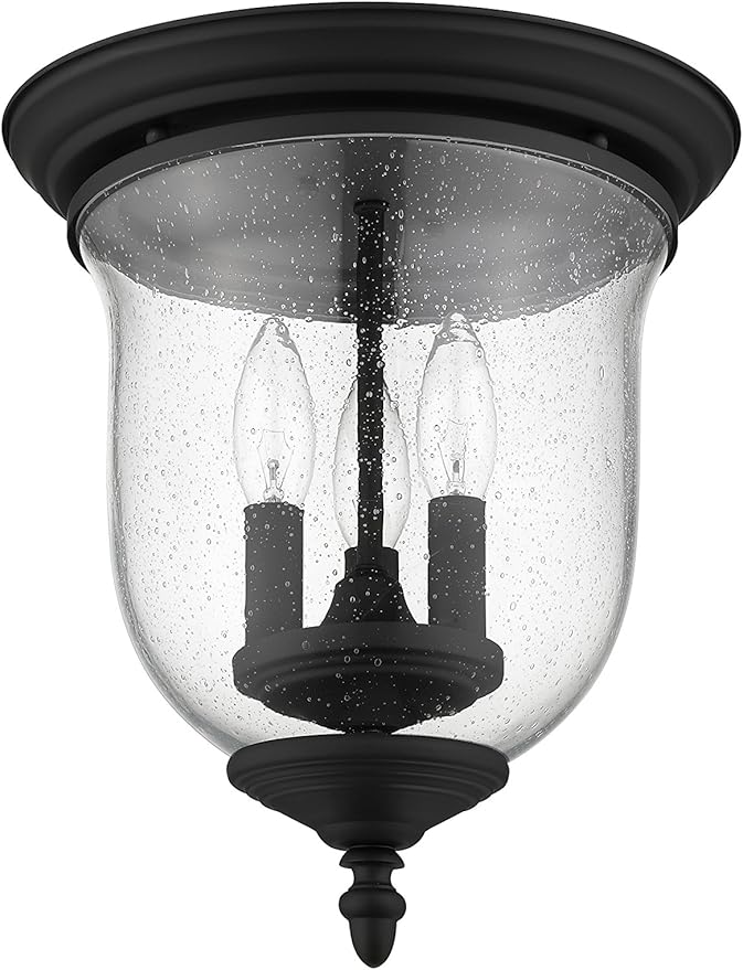 Livex Lighting 5024-04 Legacy 3-Light Ceiling Mount, Black