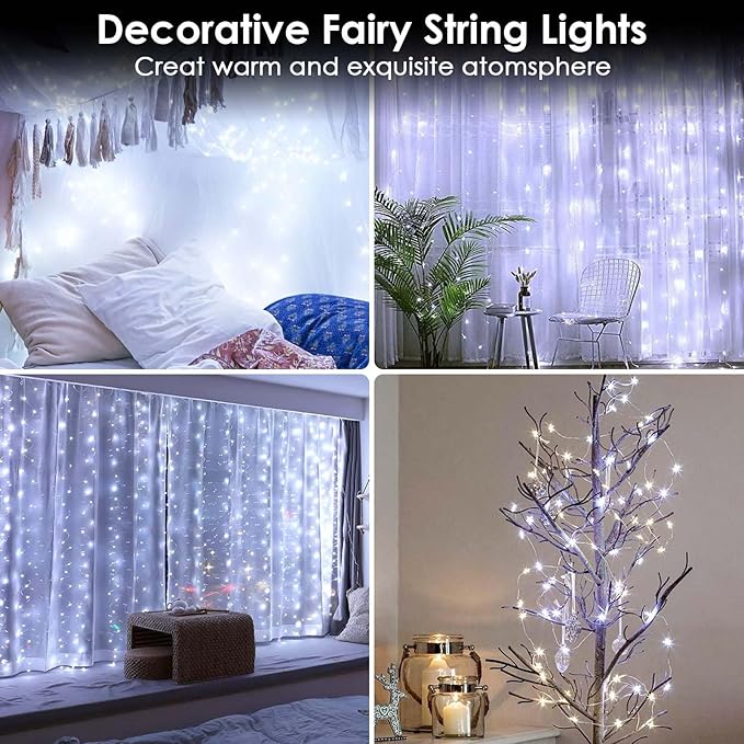 6-Pack Fairy Lights Battery Operated with Timer, 16FT 50 LED String Lights Indoor Outdoor, Cuttable Starry Fairy Lights Waterproof for Christmas Home Bedroom Wedding DIY Centerpiece Decor (Cool White)