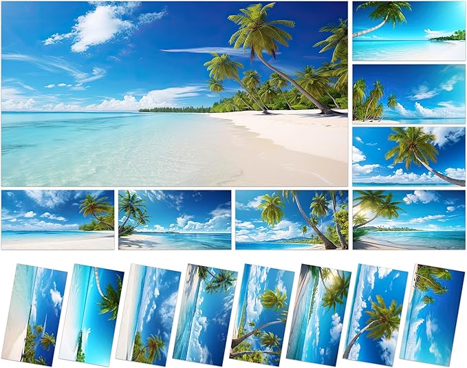8 Pcs Fluorescent Light Covers with 80 Magnets Decorative for Classroom Ceiling Lights 4 x 2 Feet Magnetic Light Covers Filter Easy Install for Office Hospital & Home Drop Ceiling Supply(Coconut Tree)