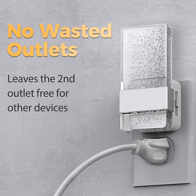 DORESshop LED Night Lights Plug into Wall [2 Pack], 0-100LM Dimmable Nightlight, Bubble Decorative Night Light, Dusk to Dawn Sensor, Wall Sconce-Style Design Nightlights for Bathroom, Hallway, Gift