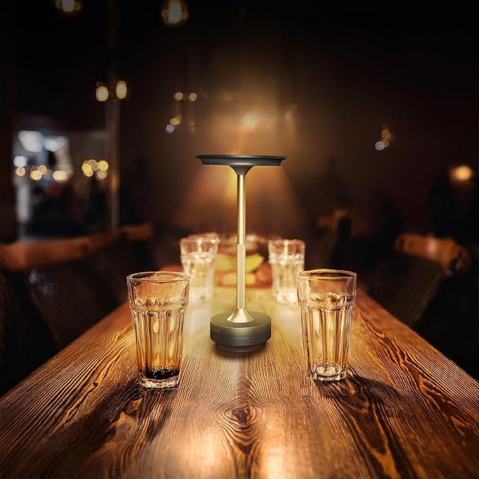 Feit Electric Rechargeable Table Lamp Touch Activated, 3 Color Temperatures, Dimmable, 100 Lumens, 3 Watts, USB Type-C Charging, Potable & IP44 Rated for Indoor/Outdoor Use, TABLE/3CCT/BK/BAT