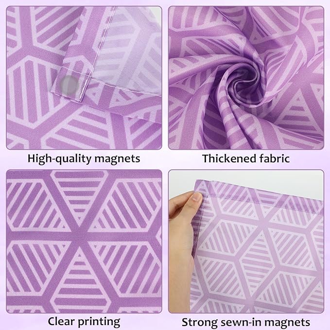 QOUBAI 8 Pcs Fluorescent Light Covers, 4x2 Feet Magnetic Light Cover Fluorescent Lights Shade Panel Positive Inspirational Ceiling Lights Filters for Office Classroom Home Drop Ceiling Plaid