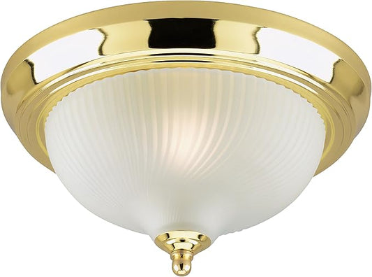 Westinghouse 66327 One-Light Flush-Mount, Brass