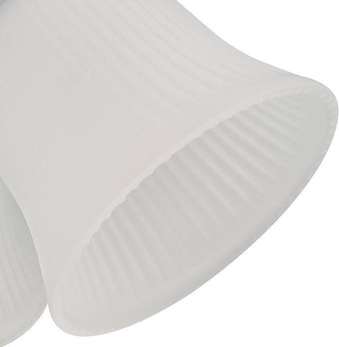 Westinghouse 77847 3LGT WHT Fros 3 Frosted Ribbed Glass Ceiling Fan Light Kit, No Size, WHITE