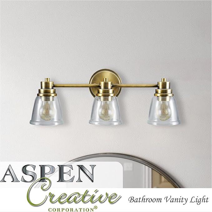 Aspen Creative 62012-1, One-Light Metal Bathroom Vanity Wall Light Fixture, 5" Wide, Transitional Design in Satin Nickel with Frosted Seeded Glass Shade