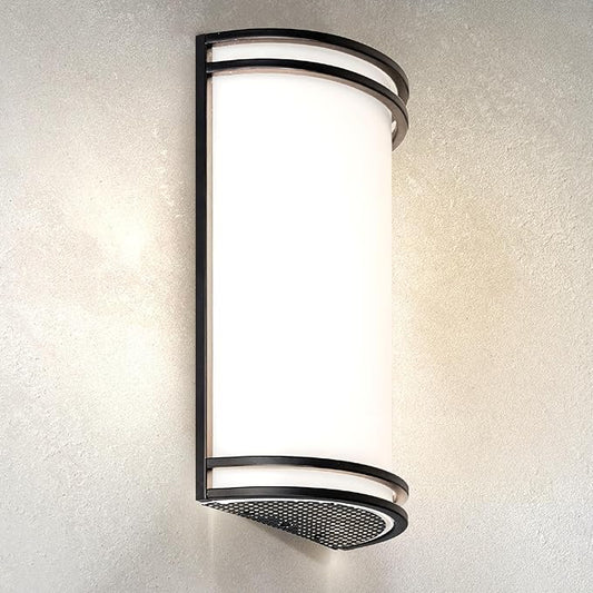 ASD LED Indoor Wall Mount Light Fixture - 14 Inch 20W Modern Interior Matte Black Dimmable Wall Sconce Light - ETL 3000K 4000K 5000K Adjustable - Hallway, Bedroom LED Wall Lights