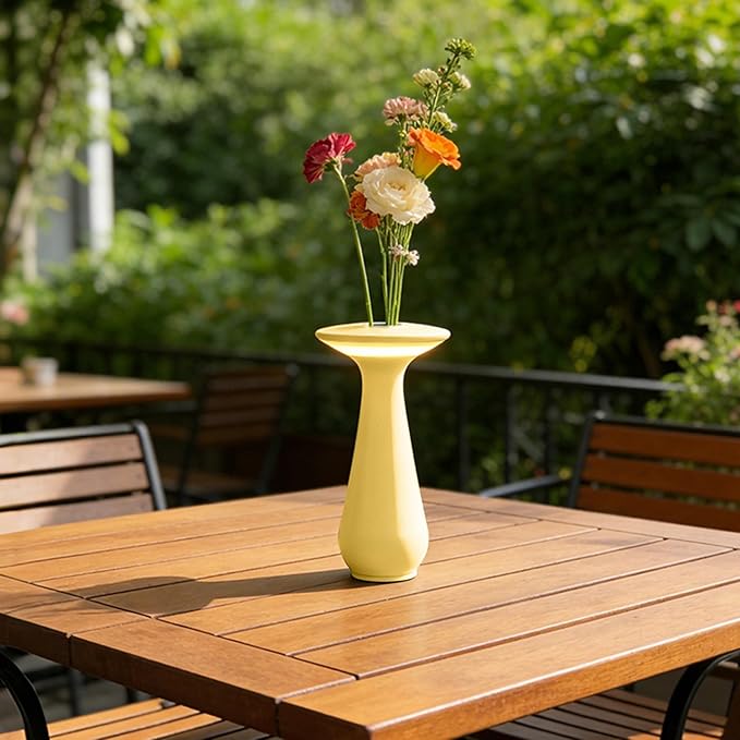 Flower Table Lamp,Rechargeable Coredless Table Lamp for Restaurant,Vase Lamp for Bedroom,Flower Lamp for Dining Table,Small Night Light,Gifts for Mom,Birthday Gifts for Women,Office,Home