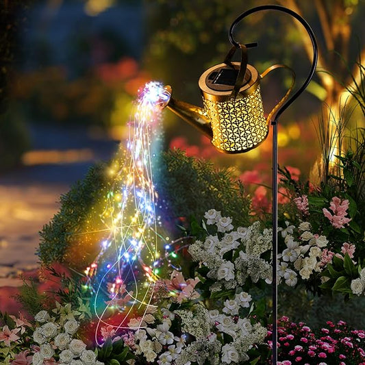 SRNPMIU Solar Watering Can Light, Solar Yard Decorations Outdoor, Garden Decor Lights, IP65 Waterproof Hanging Lantern Lights, Flower Bed Decor, Gifts for Grandma, Women, Mom
