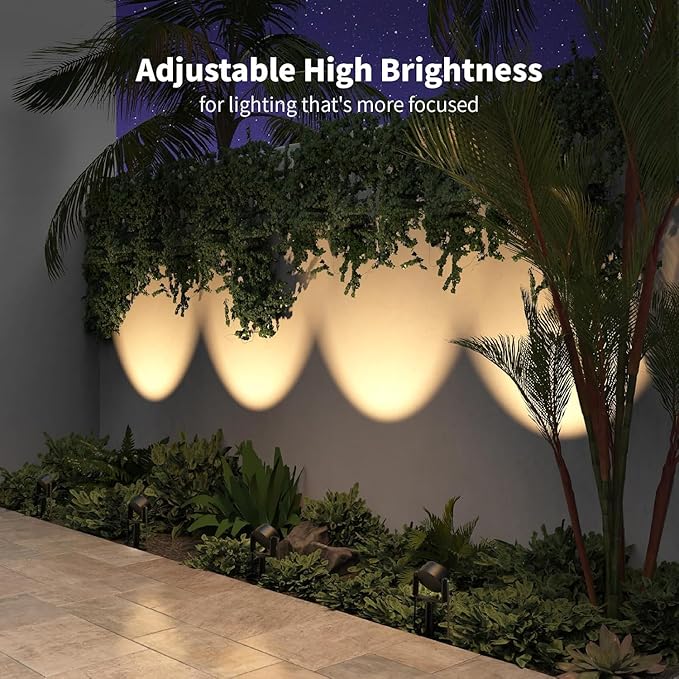 HISTAR Low Voltage Landscape Lighting with Bluetooth App Control & Remote, Outdoor Spot Lights for Fence Tree Pathway Lawn Decor, IP65 Waterproof All-in-One Permanent Outdoor Lights (6pack-RGBW)