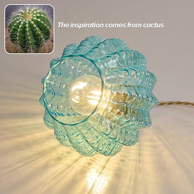Blue Vintage Glass Ceiling Pendant Light Modern Small Globe Pendant Lights Hanging Light Fixture Applicable Staircases Lighting for Kitchen Sink Dining Room Bedroom Dining Room
