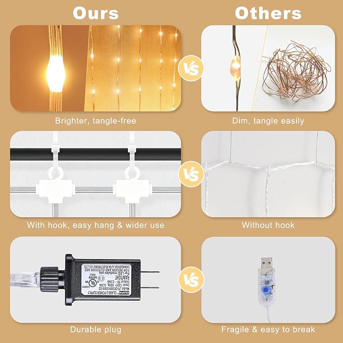 Color Changing Curtain Lights, 256 LED Red White Blue Window Curtain Lights with Remote, 5.16 * 5.24ft Plugin July 4th Window Fairy Light for Christmas July 4th Halloween Bedroom Wedding Home Decor