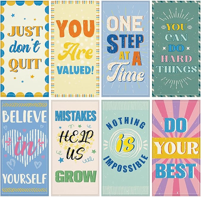 8 Pcs Fluorescent Light Covers with 80 Magnets Decorative for Classroom Ceiling Lights 4x2 Feet Magnetic Light Cover Filter Easy Install for Office Hospitals Drop Home Ceiling Supplies (Inspirational)