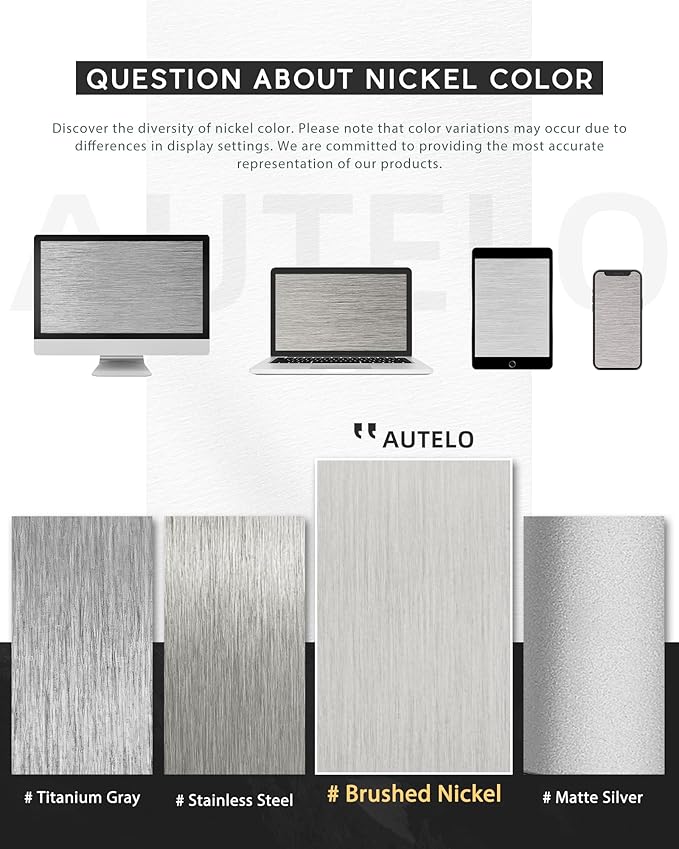 AUTELO LED Flush Mount Ceiling Lights Frosted Glass Shade 18W 3000K Ceiling Light Fixture in Brushed Nickel Finish for Living Room Hallway Bedroom C3312 ST LED