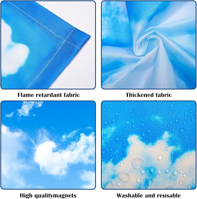 ANGSYLTH 8 Pcs Fluorescent Light Covers - 4 x 2 Feet Covers for Ceiling Lights, 8 x 10 Magnetic Light Filters for Classroom, Office, Hospitals