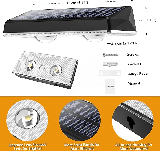 Solar Fence Lights Outdoor - 8 Pack RGB Fence Lights Solar Powered, 7 Color Modes & Warm White, IP67 Waterproof Dusk to Dawn Solar Powered Lights 12+ Hours for Fence/Backyard/Wall/Step/Patio/Deck