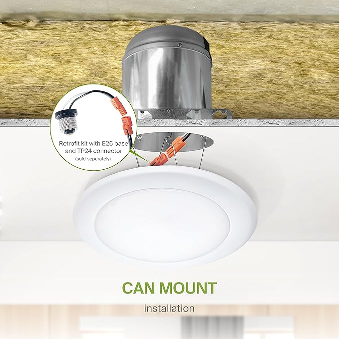 ASD 12 Pack LED Disk Lights 6 Inch, 15W 5000K Daylight 1300LM CRI90+, Dimmable Flush Mount Ceiling Light Fixture, Low Profile Surface Mount Disc, Junction Box or Recessed Can Install, ETL