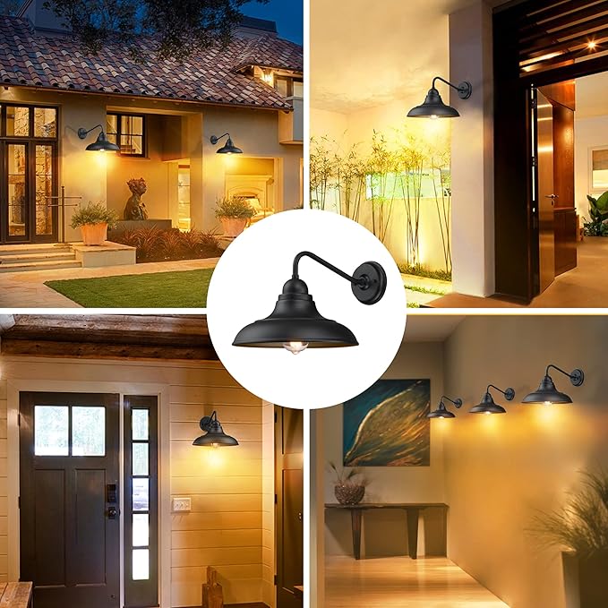 3 Pack Wall Lights Wall Mount for House Farmhouse Outdoor Wall Sconce Classic Barn Lights Outdoor & Indoor, 12"