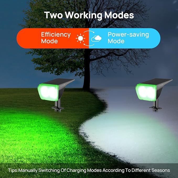 Solar Lights Outdoor Waterproof IP67, 30 LEDs Color Changing Garden Lights, 10 Colors, 2 in 1 Adjustable Wall Lights, 2 Working Mode, Dusk to Dawn, for Landscape Pathway Yard Walkway, 6 Pack