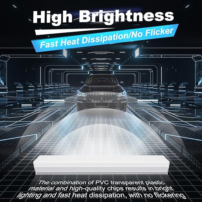 FERUERW Hexagon Garage Lights 3 Level Dimmable, High Brightness 168W 5600 to 18480 Lumens 6500K Honeycomb Led Light 5 Grid for Garage, Auto Beauty Shop, Car Detailing Shop, Workshop