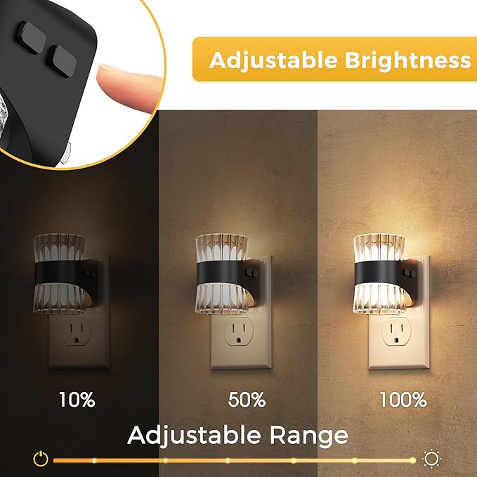 L LOHAS LED Night Light, Modern Night Lights Plug into Wall,2 Pack 3000K/4000k/5000K Adjustable Color Temperature Night Light,Dimmable Nightlights with Dusk to Dawn Sensor for Rooms Bathroom Hallway