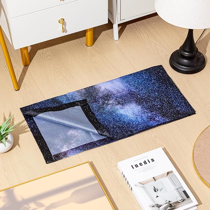 VIHOSE 4 Pcs 2 x 2 Feet Fluorescent Light Covers for Ceiling Lights Classroom Magnetic Light Filters for Reducing Harsh Glare Flicker for Office Classroom Home Drop Ceiling(Milky Way)