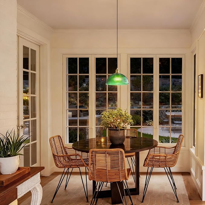 XZHGCEE Vintage Pendant Light Fixtures: Glass Pendant Lights Kitchen Island, Modern Green Pendant Light Fixture for Bedroom Dining Room
