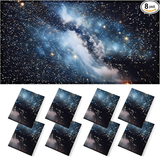 ANGSYLTH 8 Pcs Fluorescent Light Covers - 4 x 2 Feet Covers for Ceiling Lights, 8 x 10 Magnetic Light Filters for Classroom, Office, Hospitals