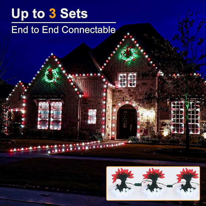 Brizled C9 RGB Christmas Lights, 35FT 54 LED Color Changing Outdoor Christmas Lights, Connectable Halloween Light with Remote, Dimmable Waterproof for Christmas Tree Light Xmas Tree Party Indoor Decor