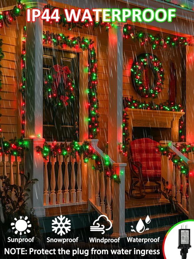240LED Smart 4th of July String Lights App Controlled, 95FT Waterproof Red White and Blue Lights, Patriotic RGB Color Changing Twinkle Light with Remote & Timer Indoor Outdoor for Memorial Day Decor