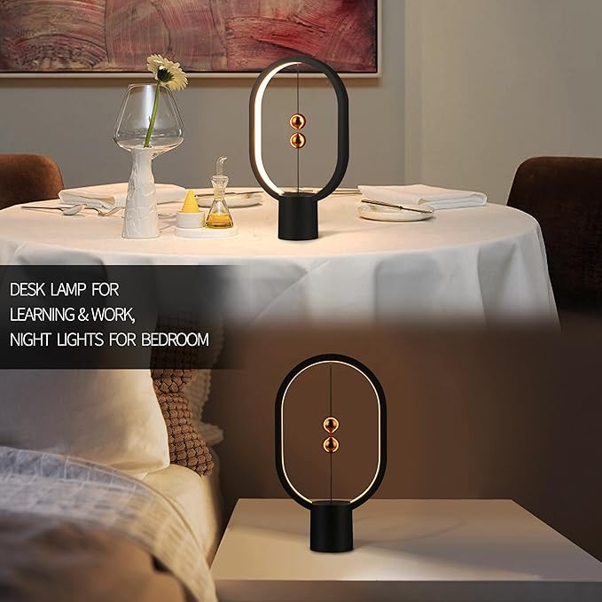 Magnetic Lamp - USB-Powered LED Table Lamp with Floating Design - Perfect for Home, Office, Dormitory, Hotel and Living Room