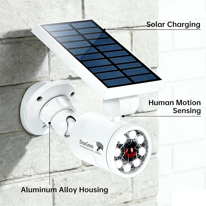 Motion Sensor Outdoor Solar Lights Waterproof Aluminum alloy(Not plastic) Solar Spot Lights, Solar Motion Detector Lights for Outside Patio Porch Wall Driveway Garden, 100-Week FREE Refund/Replacement
