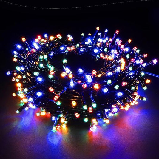 PMS 100-1000 LED Christmas Lights, Low Voltage Fairy String Lights with 8 Modes, Ideal for Xmax Tree, Garden, Home, Party, Halloween Festival Deco (Mixed-Color, 200 LEDs)