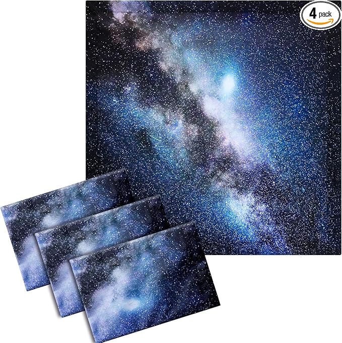 VIHOSE 4 Pcs 2 x 2 Feet Fluorescent Light Covers for Ceiling Lights Classroom Magnetic Light Filters for Reducing Harsh Glare Flicker for Office Classroom Home Drop Ceiling(Milky Way)