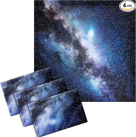 VIHOSE 4 Pcs 2 x 2 Feet Fluorescent Light Covers for Ceiling Lights Classroom Magnetic Light Filters for Reducing Harsh Glare Flicker for Office Classroom Home Drop Ceiling(Milky Way)