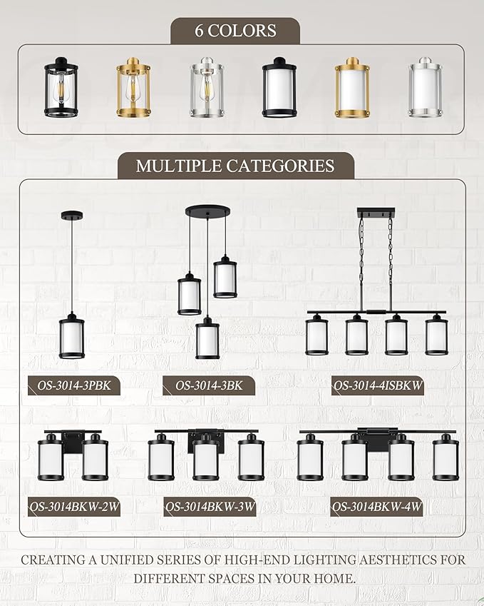 Black Pendant Lights Kitchen Island, 1-Light Modern Mini Hanging Light Fixtures with Milk Glass, Farmhouse Kitchen Pendant Lighting Over Island for Sink Dining Room, OS-3014-1PBKW