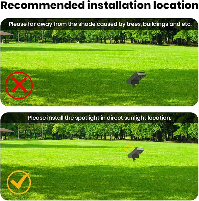 SOTTLOT Solar Spot Lights Outdoor, Solar Pathway Lights, Metal Ground Spike | 4 Working Modes, 500LM Solar Landscape Light, IP65 Waterproof Solar Powered Outdoor Lights for Lawn Yard Garden Patio, 2pcs