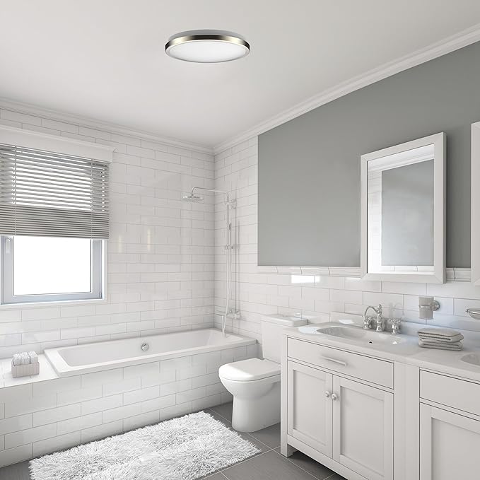 DYMOND LED Ceiling Light Flush Mount 10 Inches Ceiling Light Fixture Dimmable for Bathroom, Kitchen, Laundry Room (4000K Natural Daylight, 10 inches)