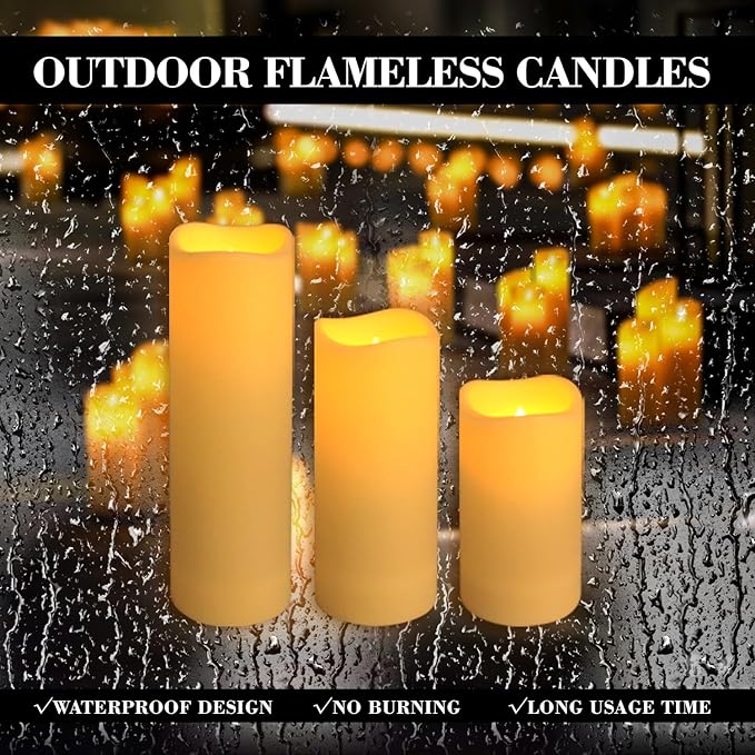 fclayvts 72-Pack LED Flameless Candles with Remote Control -Flickering Flameless Candles-Remote Timer Perfect for Wedding Parties, and Special Occasions(Three Sizes)