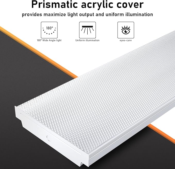 ANTLUX 72W LED Office Lights Ceiling 4FT LED Wraparound Light, 8600 Lumens, 4000K Neutral White, 4 Foot Flush Mount Wrap Shop Light Fixtures for Garage Workshop, Fluorescent Light Replacement, 4 Pack