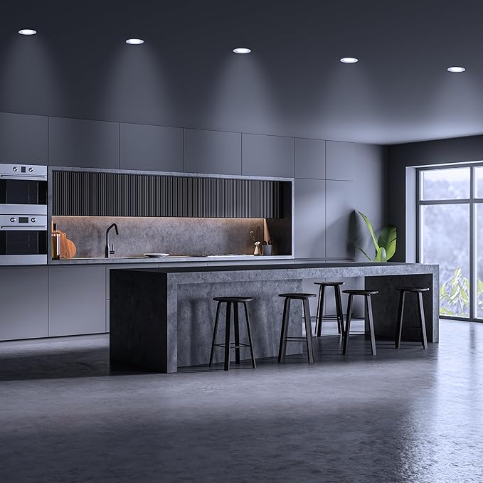 Feit Electric 6" LED Canless Directional Recessed Downlights w/Integrated J-Box, 65W Equivalent, Dimmable, 5CCT Adjusttable White, 850 Lumens, 50,000-Hour Lifetime, LEDR6XT/ADJ/6WYCA/4, 4-Pack