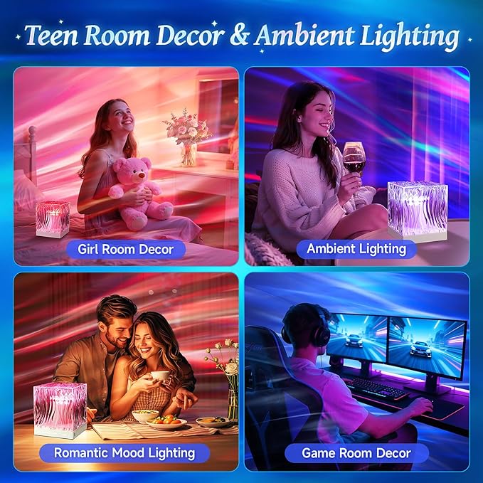 Birthday Gifts for Women Teen Girl Gifts Trendy Stuff Northern Lights Projector, 18-Color Cool Stuff Gifts for Teenage Girls Boy Mood Lighting, Galaxy Projector for Bedroom Cute Room Decor Aesthetic