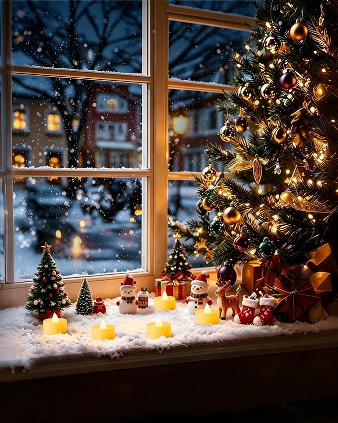 Amagic 12/24/50/100/150 Pack Battery Operated Tea Lights Candles, Fake Tealights Candles, Flameless LED Tea Lights for Halloween, Wedding, Votive, Festival, Table Decor(12 Pack, Warm White)