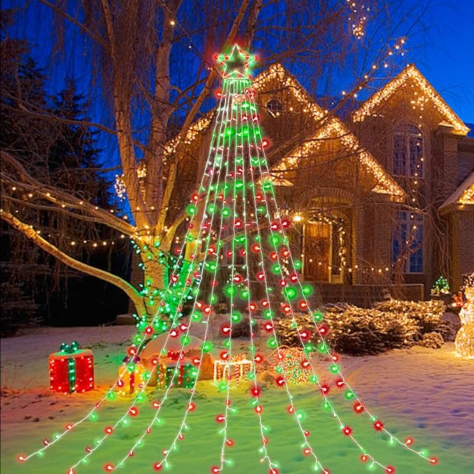 Christmas Decorations Outdoor Christmas String Lights,320 LED Fairy Lights 8 Modes Decorative String Lights for Tree Garden Patio Bedroom Wall Décor