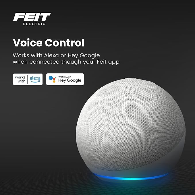 Feit Electric Smart LED Garage Light, 4000 Lumens RGBW Color Changing Deformable Panels, 2.4GHz WiFi App Control, Works with Alexa & Google, E26 Screw-in Ceiling Light for Garage ADJ4000/RGBW/LED/AG